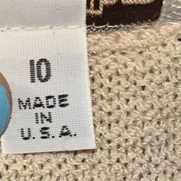 VTG St John Knit V-Neck Striped Knit Sweater - Picture 4 of 7